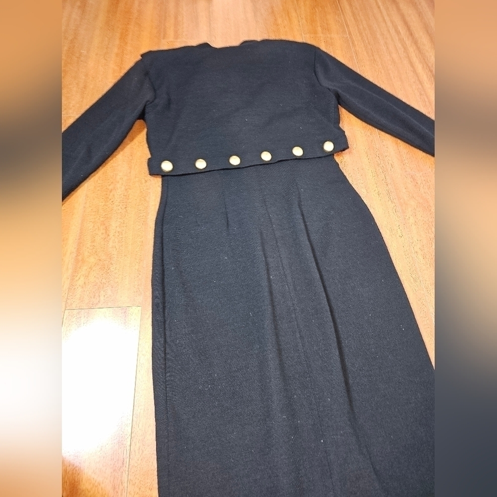 Vintage Authentic ANDREA JOVINE Dress 100% Wool Size M - Picture 13 of 17
